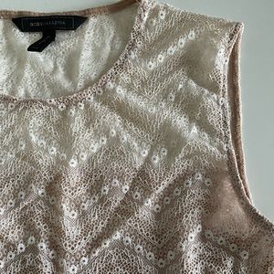 BCBG peplum lace top